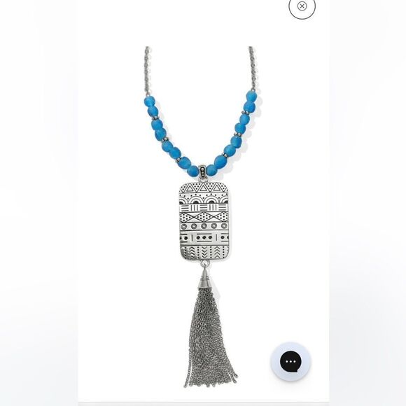 Brighton Africa Stories Etched Beaded Necklace NWT - Picture 1 of 11